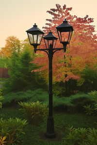 Lanternă de grădină / parc IP54 LONDON BIG 4134BL 3x13.4W 3000K negru - premium NORLYS small 3