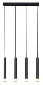 Lampă suspendată Zuma Line VELIC P241125804BL negru 4xG9 small 0