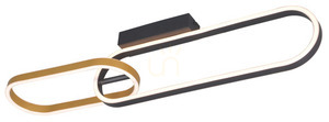 Plafonieră LED Zuma Line RAVON C241145502A, auriu și negru, 83 cm small 0