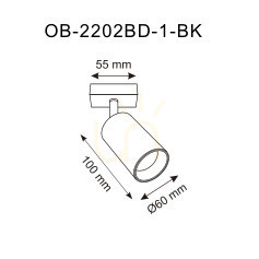 Aplice Zuma Line WADE OB-2202BD-1-BK negru 1xGU10 1 Aplice Zuma Line WADE OB-2202BD-1-BK negru 1xGU10 small 1