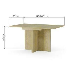 ASH Masă pliabilă dreptunghiulară 140-200 cm, stejar Cremona Torro small 7