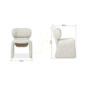 Set de 2 scaune tapițate Nova Nook BIZZA, bej, 63 x 56 x 78 cm small 8