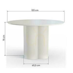 Masă de dining COLONA gri-bej small 6
