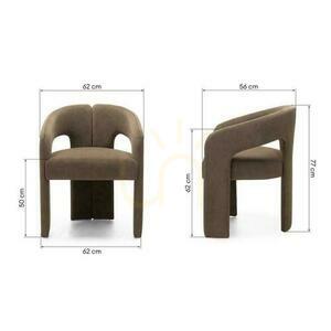 Scaun tapițat cu brațe Nova Nook JOEL, textil mocha small 7