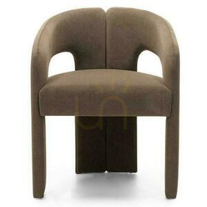 Scaun tapițat cu brațe Nova Nook JOEL, textil mocha small 0