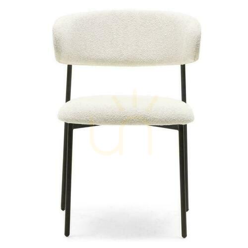 Verifica Set de 2 scaune LORO Cream Boucle cu picioare negre