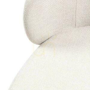 Set de 4 scaune LUEUR bej deschis cu picioare negre small 5