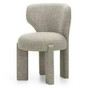Set de 2 scaune tapițate MALI Bej small 1