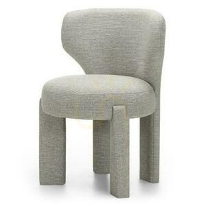 Set de 2 scaune tapițate MALI Gri-Beige small 1