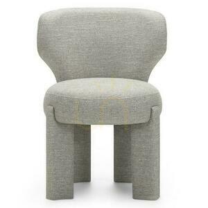 Set de 2 scaune tapițate MALI Gri-Beige small 0