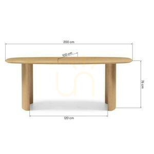 Masă de luat masa 200 cm MARIS furnir de stejar natural small 2