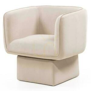 MAREL Scaun pivotant Bej deschis cu catifea small 10