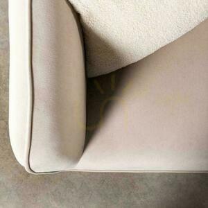 MAREL Scaun pivotant Bej deschis cu catifea small 6