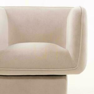 MAREL Scaun pivotant Bej deschis cu catifea small 9