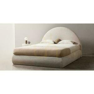 Pat tapițat 140x200 cm MIMIQ Beige cu compartiment de depozitare small 2