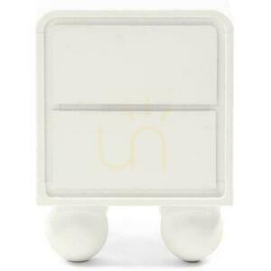 NORI Nightstand alb cu picioare rotunde small 5