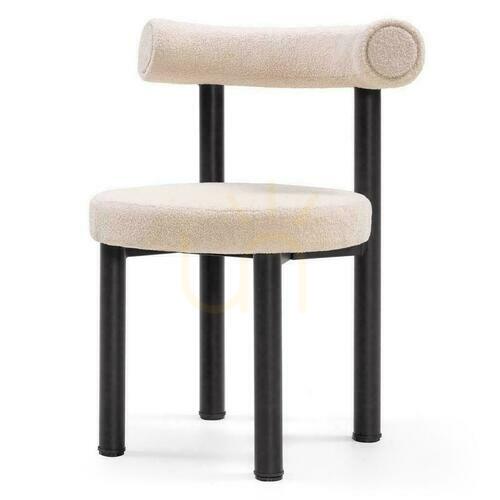 Verifica Set de 2 scaune PERER Beige Boucle cu picioare negre