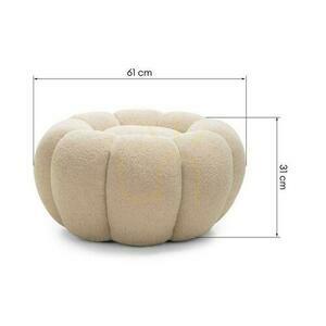Pouf PERLE Beige Boucle small 4