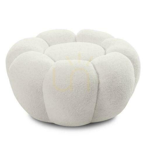 Verifica Pouf PERLE White Boucle