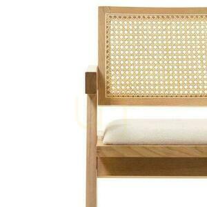 Scaun din lemn RENE cu ratan natural – împletitură vieneză small 7