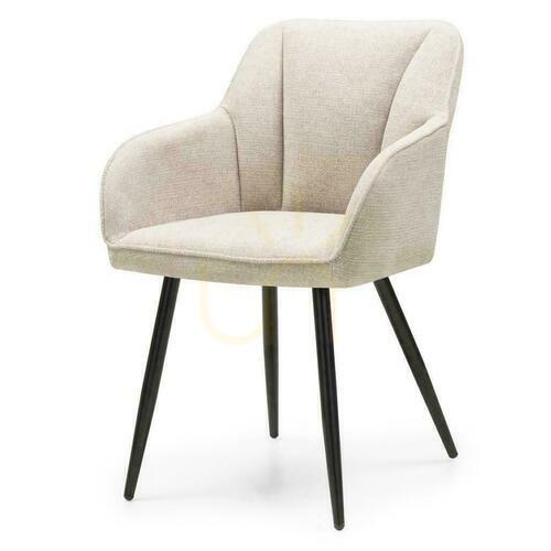 Verifica Set de 2 scaune RUSSO Cappucino cu picioare negre