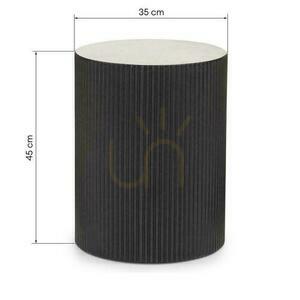 RYU masă laterală 35 cm, negru cu caneluri 3 RYU masă laterală 35 cm, negru cu caneluri small 3