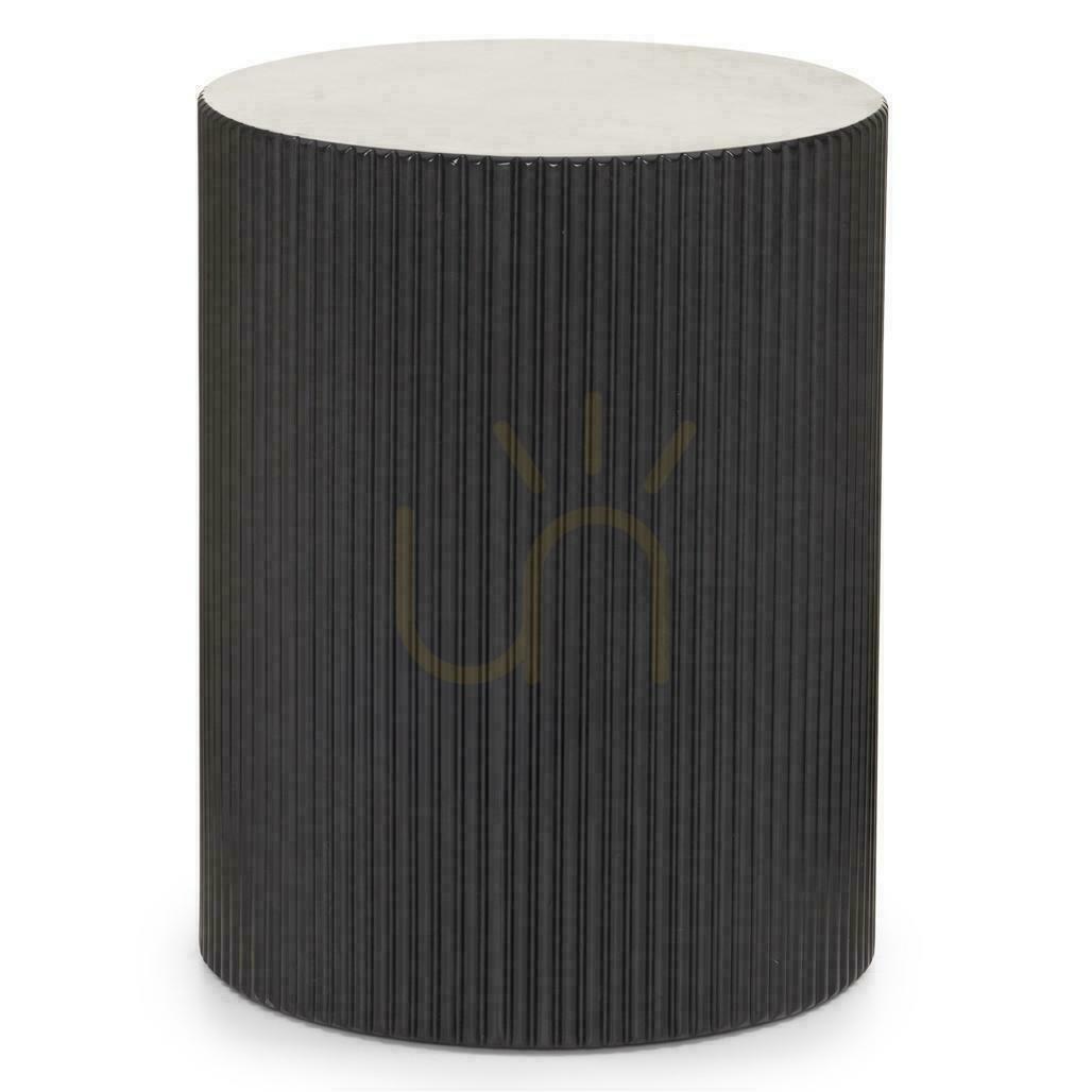 Verifica RYU masă laterală 35 cm, negru cu caneluri RYU masă laterală 35 cm, negru cu caneluri