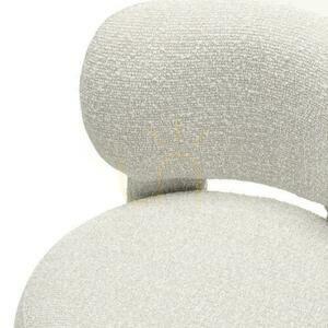 Set de 2 scaune tapițate SAMMA Gray-Beige, Boucle small 5
