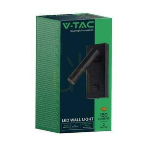Corp de iluminat LED V-TAC 2W lampă de perete hotel pat comutator negru VT-402 4000K 150lm small 5
