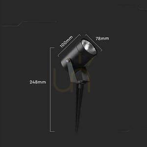 LED V-TAC 10W IP65 VT-80070 3000K 880lm condus corp de iluminat de grădină la sol 2 ani garanție small 3
