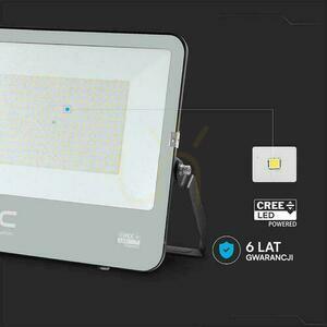 Proiector LED V-TAC CREE CHIP 200W 135lm/W carcasă neagră cablu 1m IP65 VT-44201 6500K 27000lm 6 ani garanție small 2