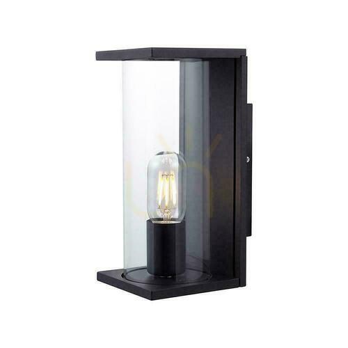 Verifica V-TAC 1xE27 IP44 negru MAT VT-81050 corp de iluminat de perete pentru fațadă.