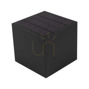 V-TAC corp de iluminat solar de perete 9W LED COB cub antracit 15x15cm IP65 senzor de mișcare VT-409CCT 3000K-4000K-5000K 800lm small 11