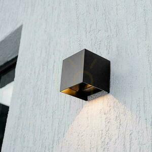 V-TAC corp de iluminat solar de perete 9W LED COB cub antracit 15x15cm IP65 senzor de mișcare VT-409CCT 3000K-4000K-5000K 800lm small 9
