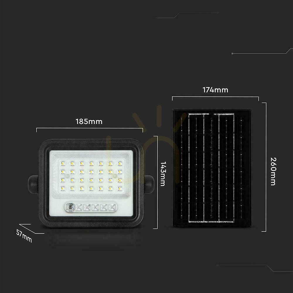 Spectacol V-TAC 50W CCT solar LED proiector de la distanță cronometru automat IP65 negru VT-54W 700lm 3 ani garanție V-TAC 50W CCT solar LED proiector de la distanță cronometru automat IP65 negru VT-54W 700lm 3 ani garanție