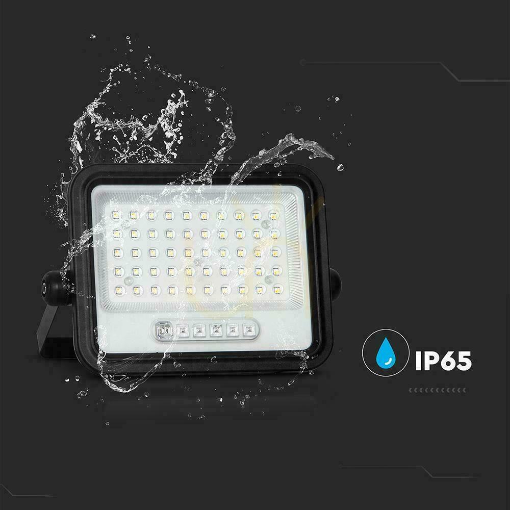 Vedere V-TAC 100W CCT solar LED proiector de la distanță cronometru automat IP65 negru VT-104W 1000lm 3 ani garanție V-TAC 100W CCT solar LED proiector de la distanță cronometru automat IP65 negru VT-104W 1000lm 3 ani garanție