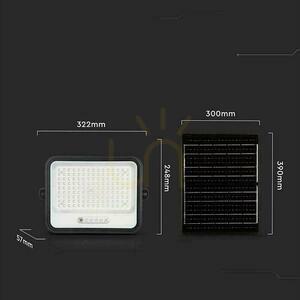 V-TAC 300W CCT solar LED proiector de la distanță auto timer IP65 negru VT-304W 2400lm 3 ani garanție small 4