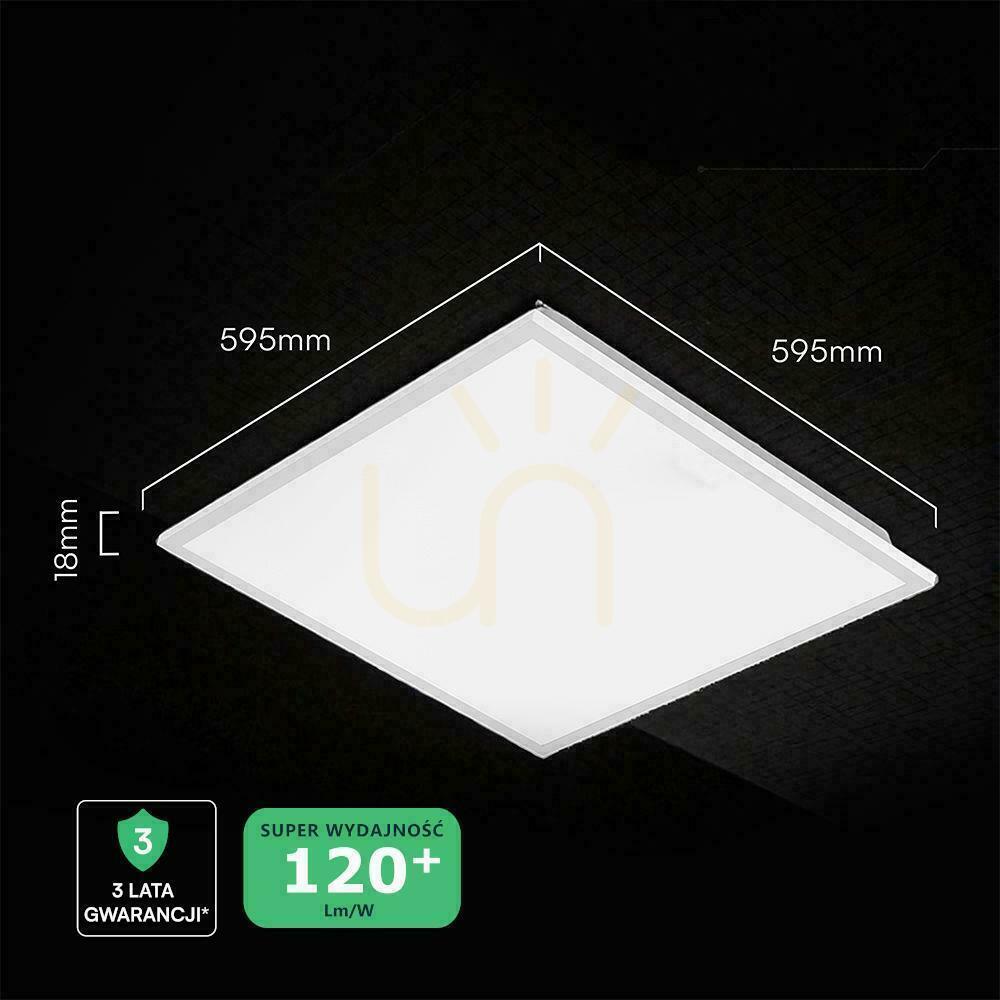 previzualizare Panou LED V-TAC 40W 600x600 backlight 33mm 120Lm/W VT-61042 4000K 4800lm 5 ani garanție Panou LED V-TAC 40W 600x600 backlight 33mm 120Lm/W VT-61042 4000K 4800lm 5 ani garanție