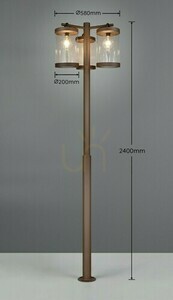 Trio SAMBESI IP44 Stâlp de iluminat 404160324 small 3
