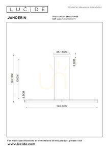 Lampă suspendată LED Lucide Janderin șampanie 2 × 16,5 W 24405/34/05 small 10