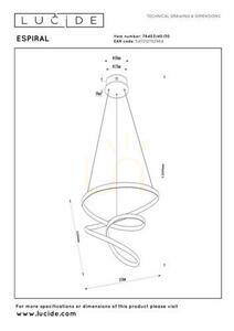 Lampă suspendată Lucide Espiral LED neagră 78403/40/30 small 7