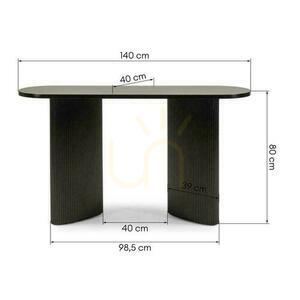 Birou / masă consolă Nova Nook ALREQUIN 140 cm, negru small 5
