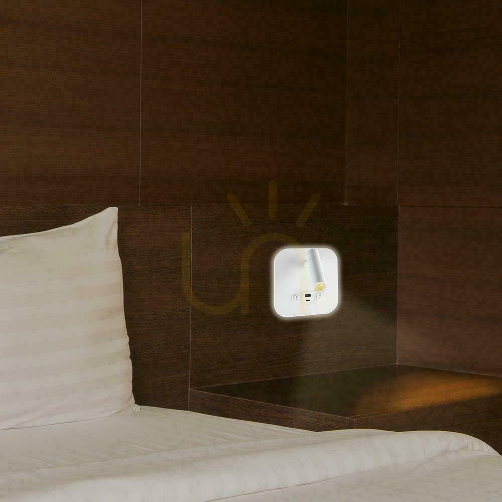 previzualizare LED corp de iluminat V-TAC 8W COB CREE lampă de perete alb hotel pat USB + USB C comutator VT-80068-W 3000K 830lm 2 ani garanție LED corp de iluminat V-TAC 8W COB CREE lampă de perete alb hotel pat USB + USB C comutator VT-80068-W 3000K 830lm 2 ani garanție