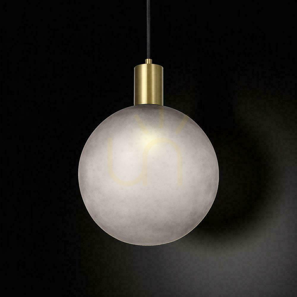 Vedere V-TAC E27 corp de iluminat suspendat 300x400mm sferă sticlă fumurie, aur vechi VT-89025 V-TAC E27 corp de iluminat suspendat 300x400mm sferă sticlă fumurie, aur vechi VT-89025