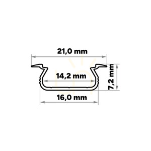 Set profil LED încastrat TEKKNI SELDE 3 m, argintiu, difuzor mat S14 small 5