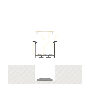 Set profil LED încastrat TEKKNI HEDE, negru, difuzor opal 2,02 m small 8