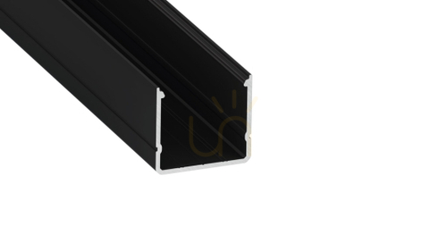 Verifica LUMINI profil tip RAI negru anodizat 1 m