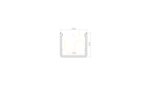 Profil LED LUMINES RAI aplicat, brut, 1 m small 1