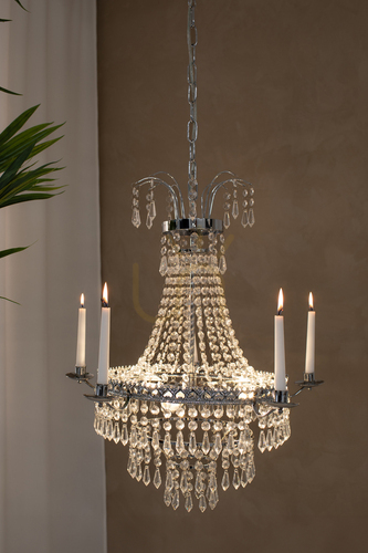 Verifica Candelabru Markslojd Marielund 3 becuri crom cristal transparent 105156