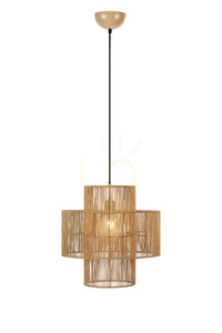 Lampă suspendată Markslojd SOGA 108767 naturală din oțel și iută 40 cm small 0